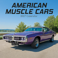 2027 Calendar American Muscle Cars Square Wall, Gifted Stationery GSC27222