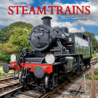 2027 Calendar Steam Trains Square Wall, Gifted Stationery GSC27234