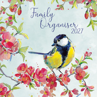 2027 Calendar Family Organiser - Birdsong Square Wall, Gifted Stationery GSC27249