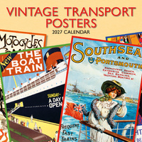 2027 Calendar Vintage Transport Posters Square Wall, Gifted Stationery GSC27264