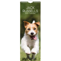 2027 Calendar Paw Prints Jack Russells Slim Wall, Gifted Stationery GSC27281