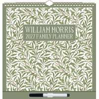 2027 Calendar William Morris Weekly Planner Wiro Wall, Gifted Stationery GSC27307