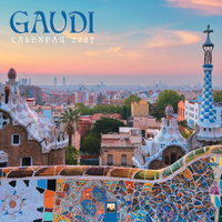 2027 Calendar Gaudi Square Wall by Flame Tree, CAL2027-117