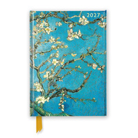 2027 Diary Luxury Vincent van Gogh: Almond Blossom A5 Week to View by Flame Tree, DIA2027-NB03