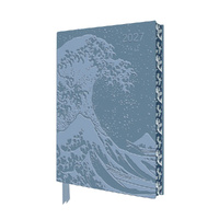 2027 Diary Artisan Art Katsushika Hokusai: The Great Wave A5 Week to View Grey by Flame Tree, DIA2027-A07