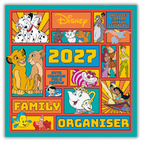 2027 Calendar Disney Classics Family Organiser Square Wall with Stickers, Danilo I01180