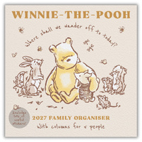 2027 Calendar Winnie The Pooh Family Organiser Square Wall with Stickers, Danilo I01296