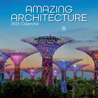 2026 Calendar Amazing Architecture Square Wall, The Gifted Stationery GSC26126