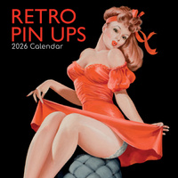 2026 Calendar Retro Pin Ups Square Wall, The Gifted Stationery GSC26161
