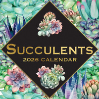 2026 Calendar Succulents Square Wall, The Gifted Stationery GSC26162