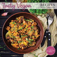 2026 Calendar Tasty Vegan Recipes Square Wall, The Gifted Stationery GSC26200