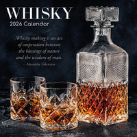 2026 Calendar Whisky Square Wall, The Gifted Stationery GSC26202