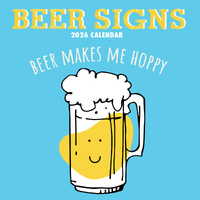2026 Calendar Beer Signs Square Wall, The Gifted Stationery GSC26206