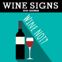 2026 Calendar Wine Signs Square Wall, The Gifted Stationery GSC26217