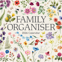 2026 Calendar Floral Family Organiser Square Wall, The Gifted Stationery GSC26223
