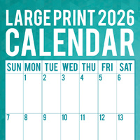 2026 Calendar Large Print Calendar Square Wall, The Gifted Stationery GSC26227