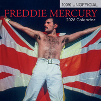 2026 Calendar 100% Unofficial Freddie Mercury Square Wall, The Gifted Stationery GSC26241