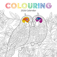2026 Calendar Colouring Square Wall, The Gifted Stationery GSC26258