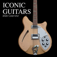 2026 Calendar Iconic Guitars Square Wall, The Gifted Stationery GSC26261