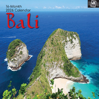 2026 Calendar Passport Collection Bali 16-Month Square Wall, The Gifted Stationery GSC26287