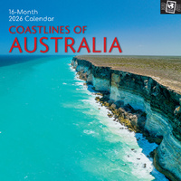 2026 Calendar Passport Collection Coastlines of Australia 16-Month Square Wall, The Gifted Stationery GSC26290