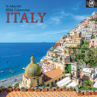 2026 Calendar Passport Collection Italy 16-Month Square Wall, The Gifted Stationery GSC26296