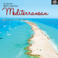 2026 Calendar Passport Collection Mediterranean 16-Month Square Wall, The Gifted Stationery GSC26301