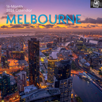 2026 Calendar Passport Collection Melbourne 16-Month Square Wall, The Gifted Stationery GSC26302