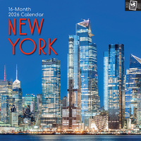 2026 Calendar Passport Collection New York 16-Month Square Wall, The Gifted Stationery GSC26304