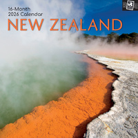 2026 Calendar Passport Collection New Zealand 16-Month Square Wall, The Gifted Stationery GSC26306