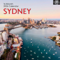 2026 Calendar Passport Collection Sydney 16-Month Square Wall, The Gifted Stationery GSC26311