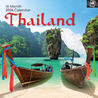2026 Calendar Passport Collection Thailand 16-Month Square Wall, The Gifted Stationery GSC26312