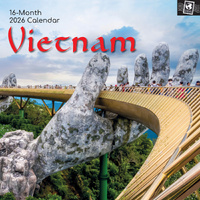 2026 Calendar Passport Collection Vietnam 16-Month Square Wall, The Gifted Stationery GSC26317