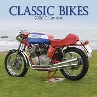 2026 Calendar Classic Bikes Square Wall, The Gifted Stationery GSC26395