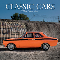 2026 Calendar Classic Cars Square Wall, The Gifted Stationery GSC26396