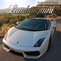 2026 Calendar 100% Unofficial Lamborghini Square Wall, The Gifted Stationery GSC26401