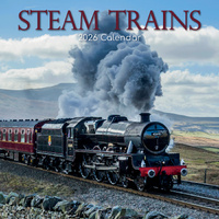 2026 Calendar Steam Trains Square Wall, The Gifted Stationery GSC26405