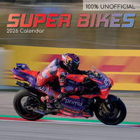 2026 Calendar 100% Unofficial Super Bikes Square Wall, The Gifted Stationery GSC26406