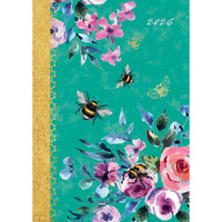 2026 Planner Queen Bee A5 Week to View Padded, The Gifted Stationery GSC26473