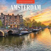 2026 Calendar Amsterdam 16-Month Square Wall, Red Robin RR261303