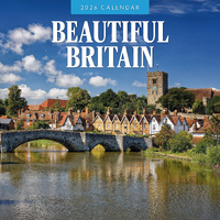 2026 Calendar Beautiful Britain 16-Month Square Wall, Red Robin RR261305