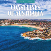 2026 Calendar Coastlines of Australia 16-Month Square Wall, Red Robin RR261311
