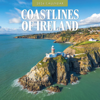 2026 Calendar Coastlines of Ireland 16-Month Square Wall, Red Robin RR261312