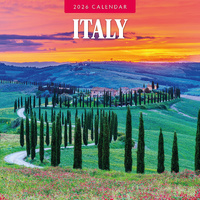 2026 Calendar Italy 16-Month Square Wall, Red Robin RR261319