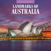 2026 Calendar Landmarks of Australia 16-Month Square Wall, Red Robin RR261320