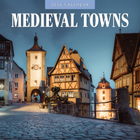 2026 Calendar Medieval Towns 16-Month Square Wall, Red Robin RR261321
