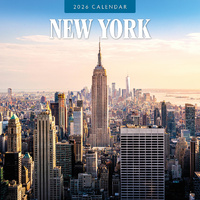 2026 Calendar New York 16-Month Square Wall, Red Robin RR261323