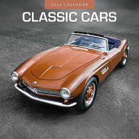 2026 Calendar Classic Cars 16-Month Square Wall, Red Robin RR261354