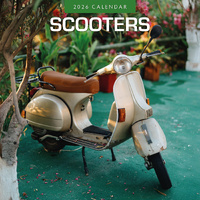 2026 Calendar Scooters 16-Month Square Wall, Red Robin RR261361