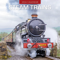 2026 Calendar Steam Trains 16-Month Square Wall, Red Robin RR261363